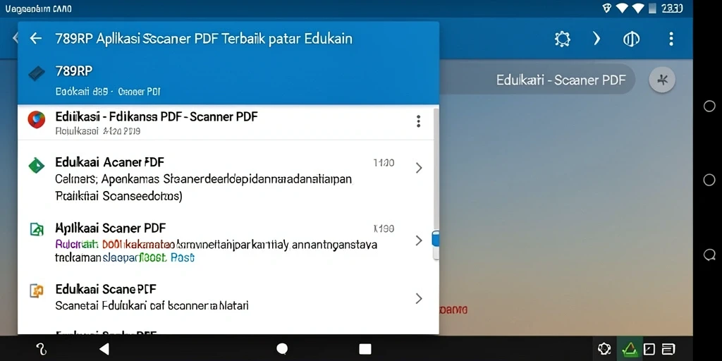 Tampilan antarmuka aplikasi Scanner PDF 789RP yang user-friendly.