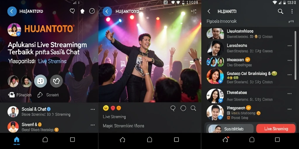 Tampilan antarmuka HUJANTOTO yang memukau saat live streaming.