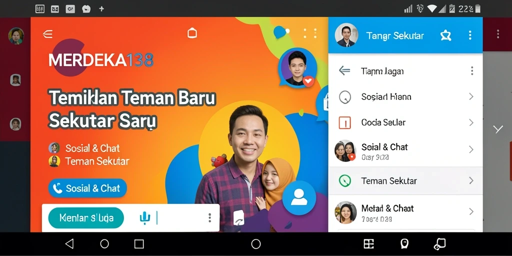Antarmuka aplikasi MERDEKA138 yang menarik dan mudah digunakan.