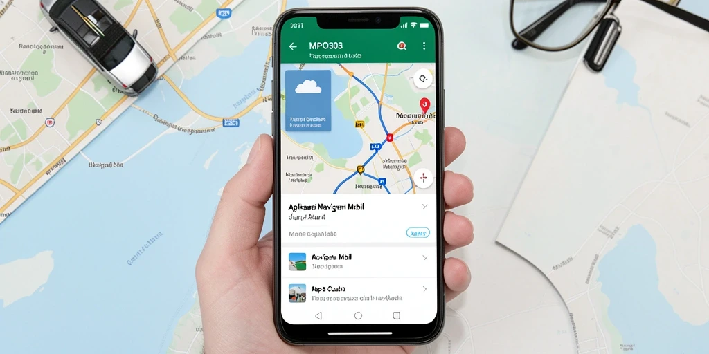 Tampilan antarmuka MPO303 yang intuitif untuk navigasi mobil.