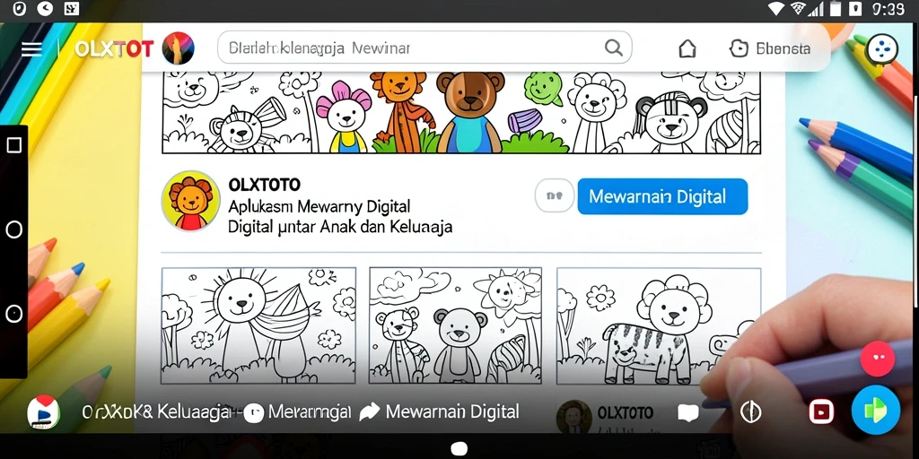 Antarmuka aplikasi OLXTOTO yang menarik untuk mewarnai digital.