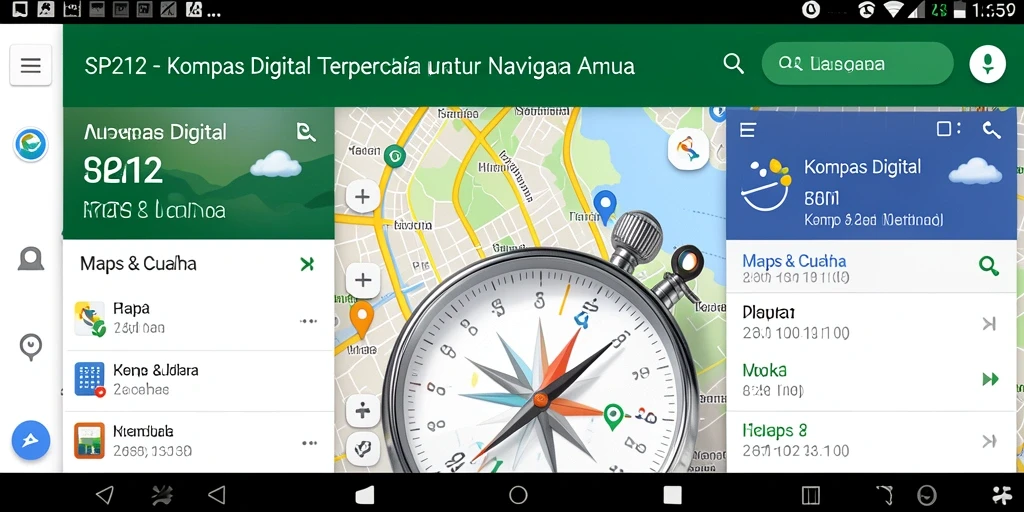 Antarmuka pengguna SP212 yang ramah dan mudah digunakan dalam navigasi.