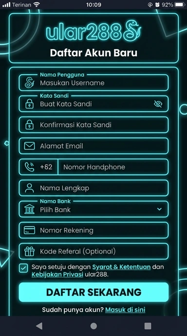 Buat Akun Baru Ular288 dengan Mudah